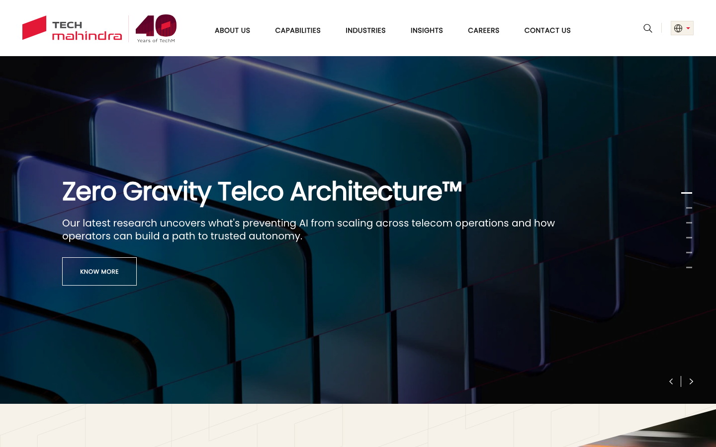 Tech Mahindra's home page, October 2026