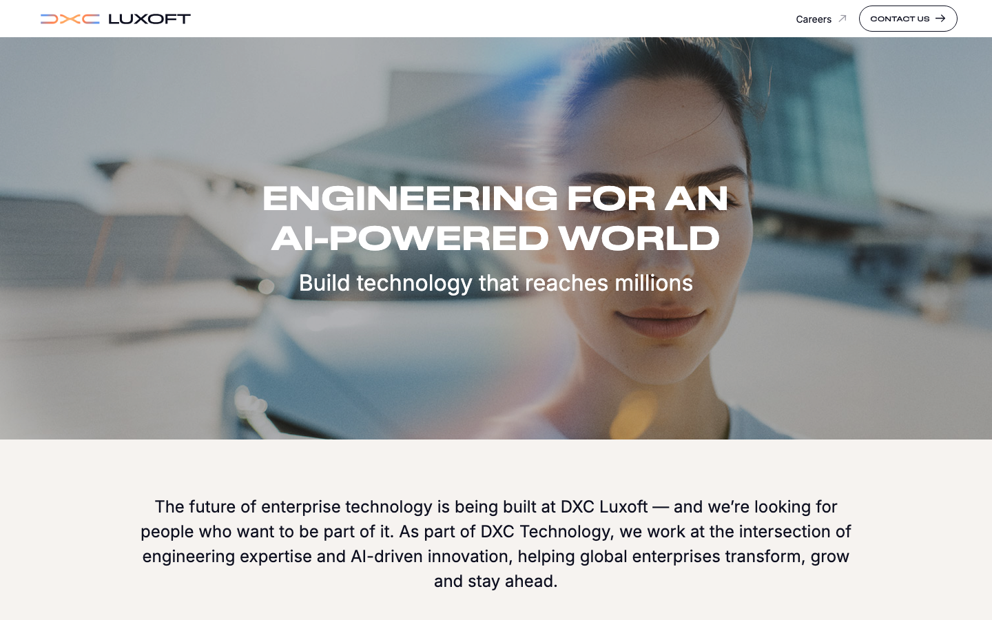 Luxoft's home page, October 2026